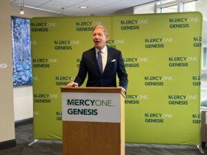 QC RIVER BANDITS UNVEIL HANDY BASEBALL METAPHOR W $50K DONATION TO MERCYONE GENESIS