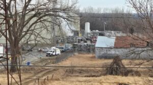 DAVENPORT, BLUE GRASS, BUFFALO CREWS BATTLE FIRE AT NOVELIS PLANT