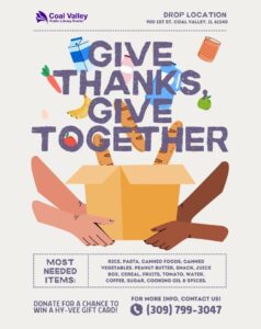 Coal Valley Public Library hosting community food drive amid federal shut-down