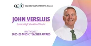 Geneseo High teacher earns QC Symphony Orchestra Music Teacher Award