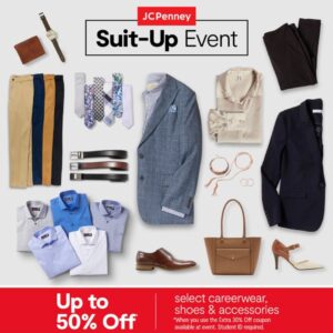 “Suit-Up” event to be held at JCPenney w special coupon for Black Hawk College students, staff 02/15