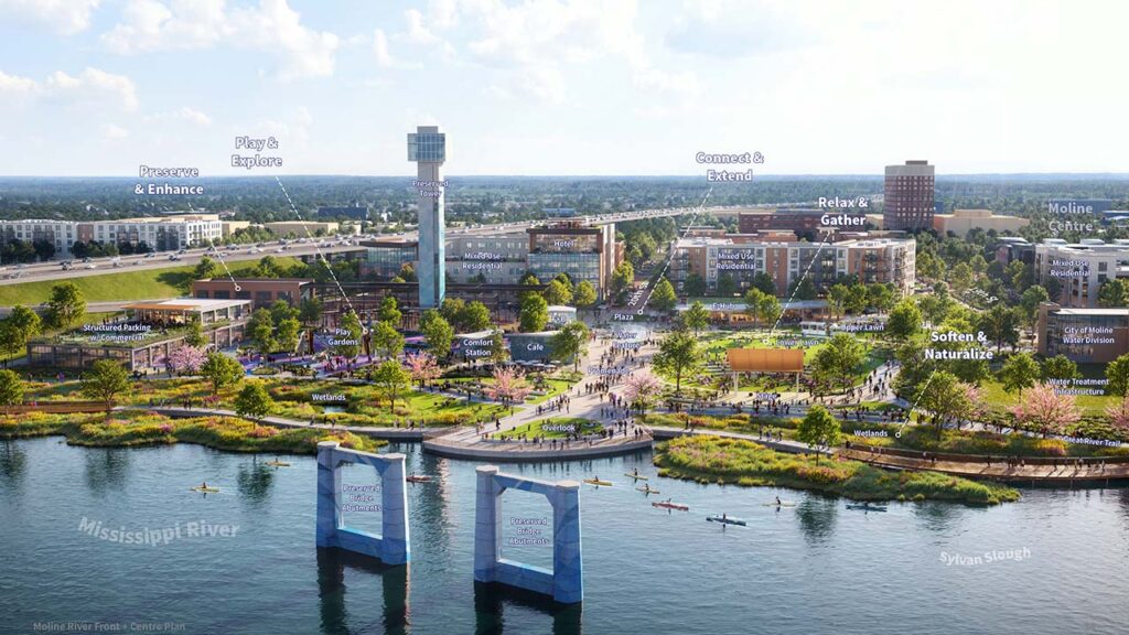 MOLINE’S RIVERFRONT REDEVELOPMENT WILL START PLANNING OUT HOW IT WILL BLOW STUFF UP SOMETIME IN 2027