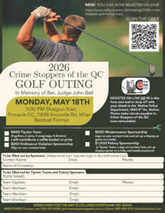 Crime Stoppers of the QC to host golf outing