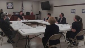 Josh Turek criticizes Rep Ashley Hinson’s vote for Medicaid cuts at health-care event