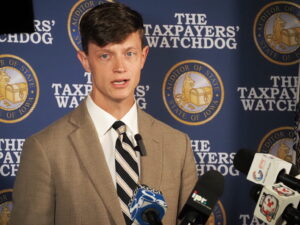 Democratic gubernatorial candidate Rob Sand warns Iowa faces “fiscal time bomb”