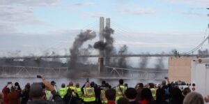 In a flash, Chester Bridge tumbles down in controlled implosion sans historical significance
