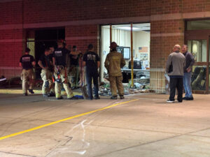 MAN WHO RAN VEHICLE INTO HOSPITAL TAKEN TO HOSPITAL